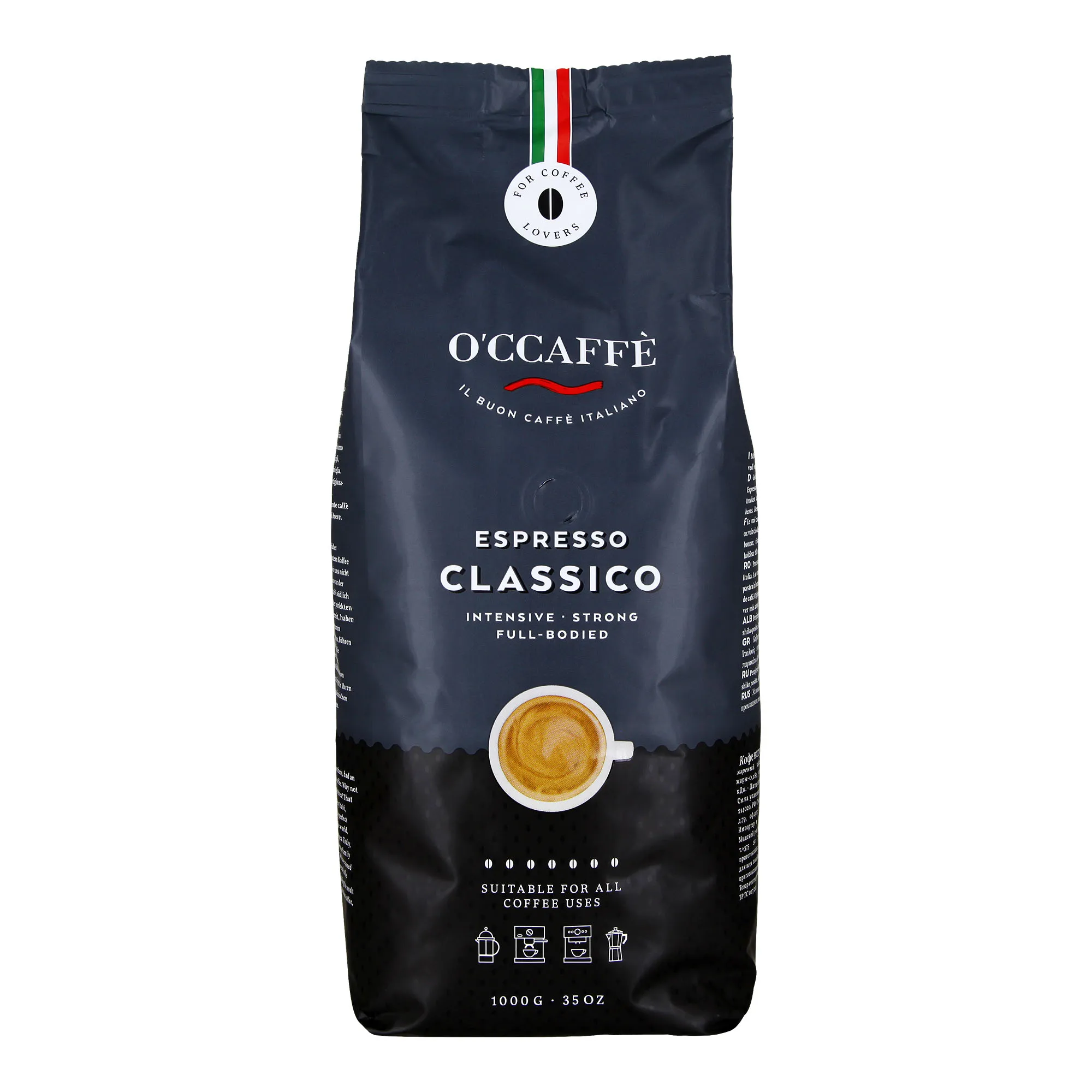 
Occaffe Italian Espresso Classico 1 kg bag Espresso Coffee Beans 