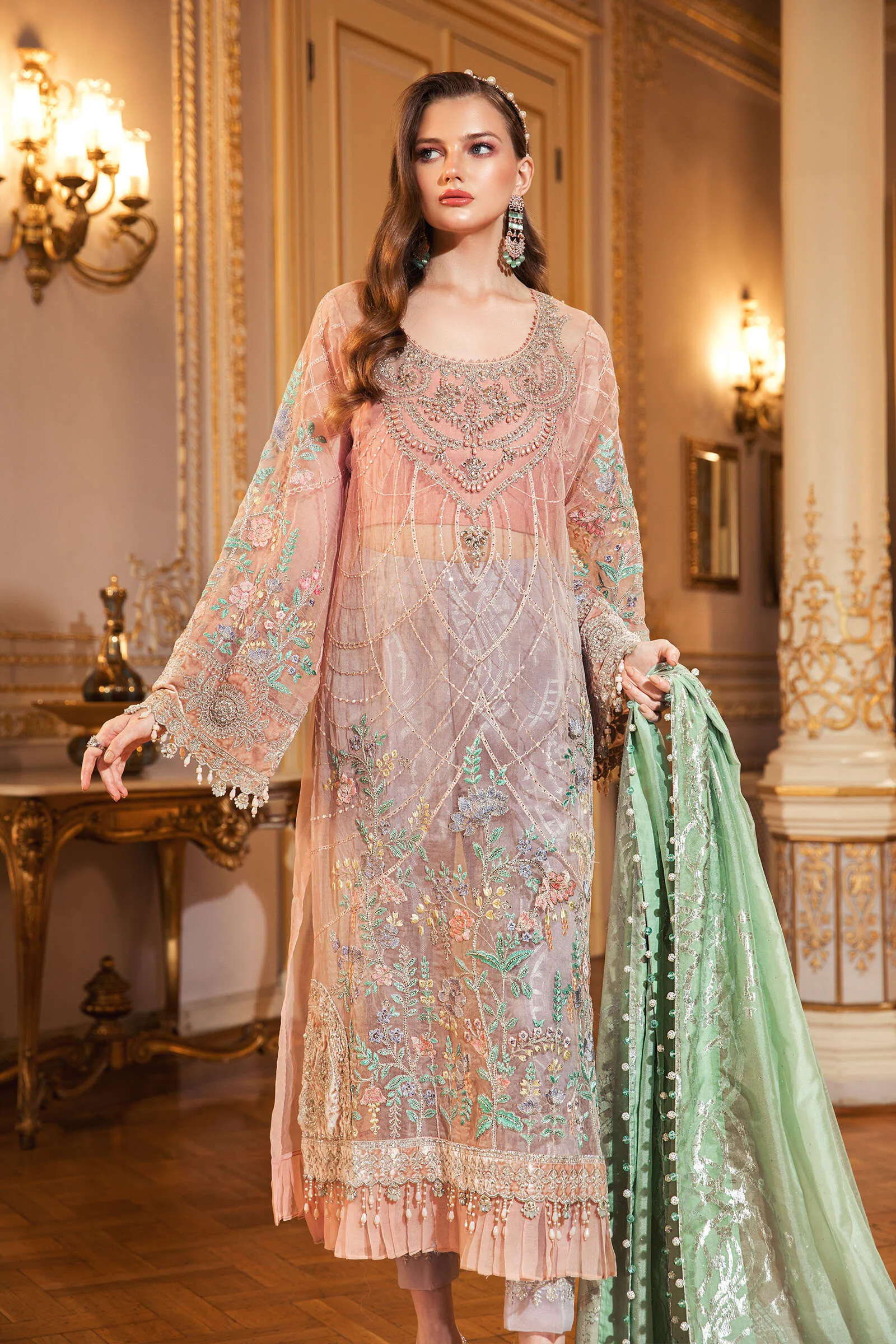 Party Wear Indian Pakistani Clothing Unstitched-Stitched 3 Piece suit