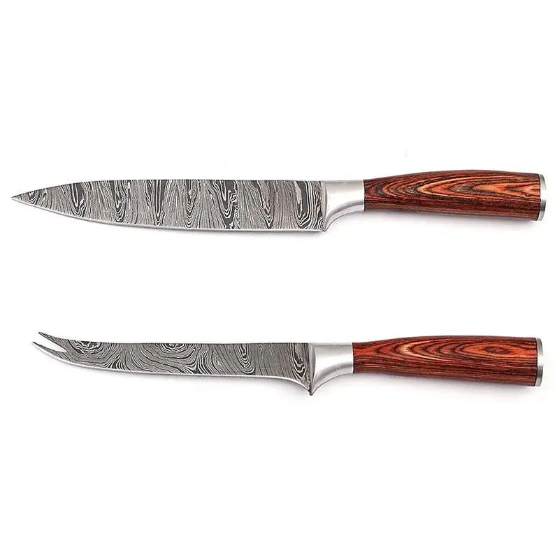 OEM/Wholesale Handmade Professional Damascus Kitchen Chef Knives Set Slicing Cleaver Bread Boning Paring Gyuto Knife