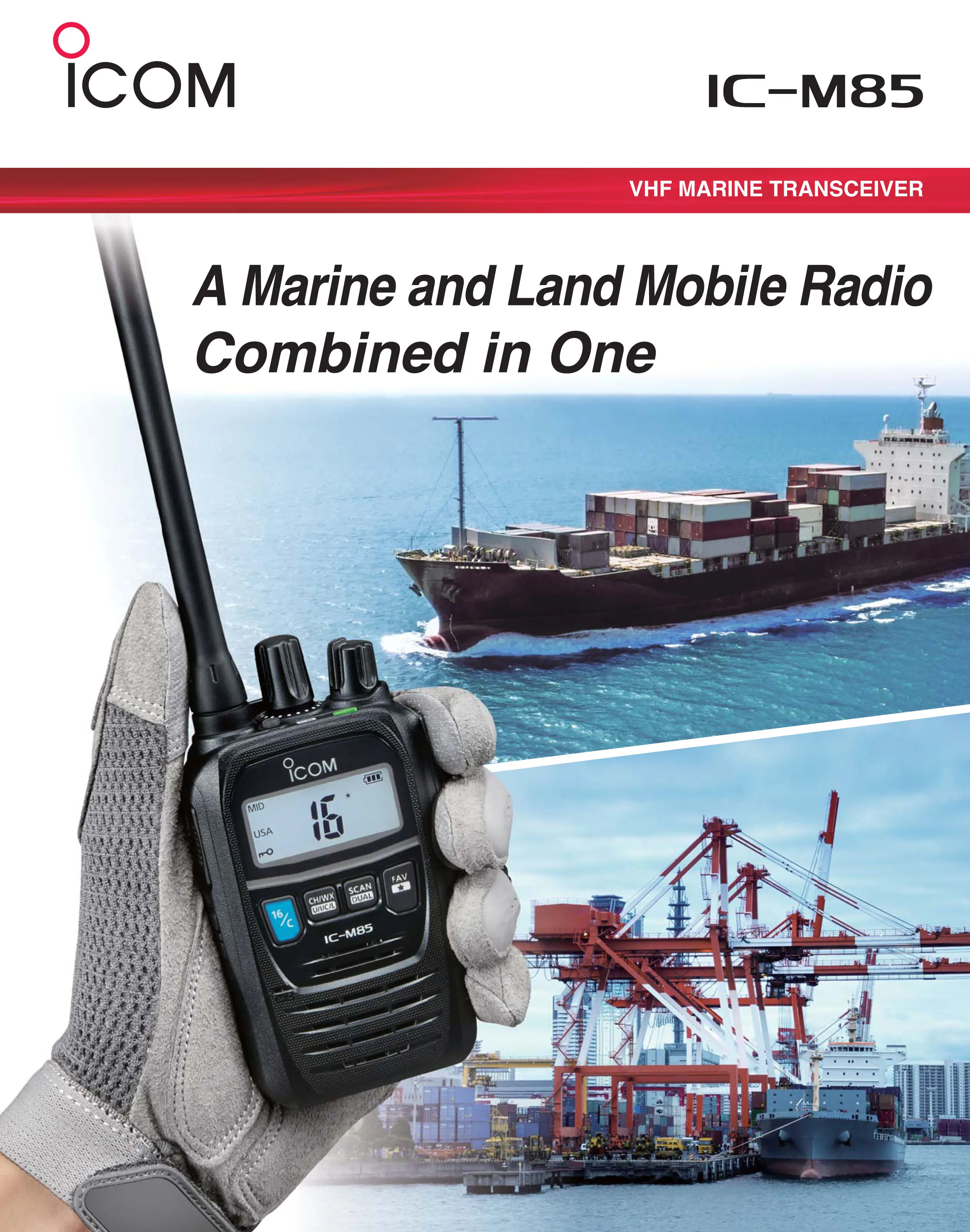 IC-M85 VHF Marine Handheld Radio