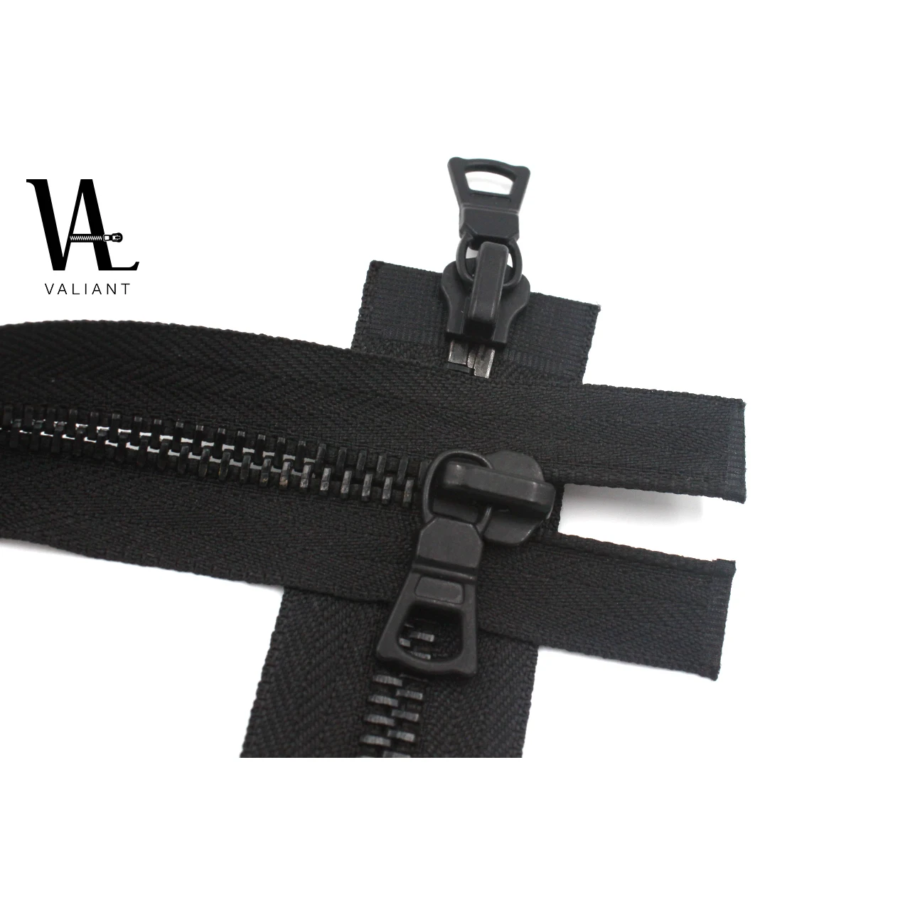 
Длинная цепочка с черными зубьями из никеля #3 #5 #8 #10, двойная металлическая молния с открытым концом для сумок, курток, ткани и одежды 