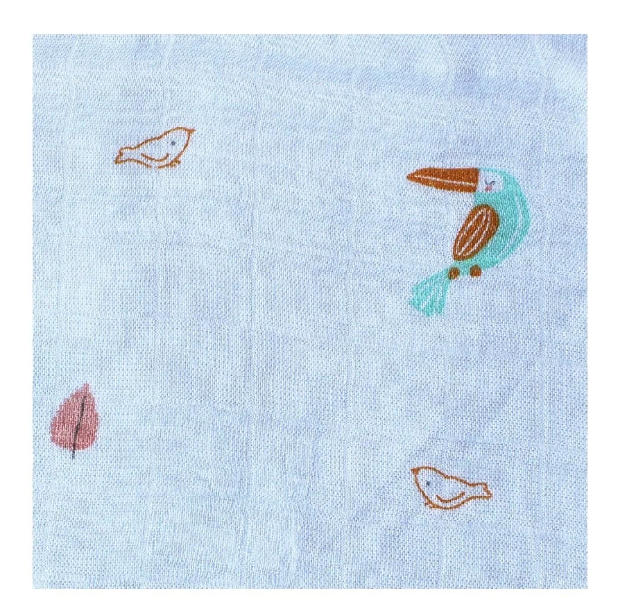 High Quality Soft Printed Organic Cotton Muslin Fabric For Baby Products
