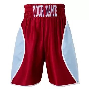Muay Thai Kick Boxing Thai Shorts Made of Satin Silk Custom Decorative with custom size logo color OEM  lead time