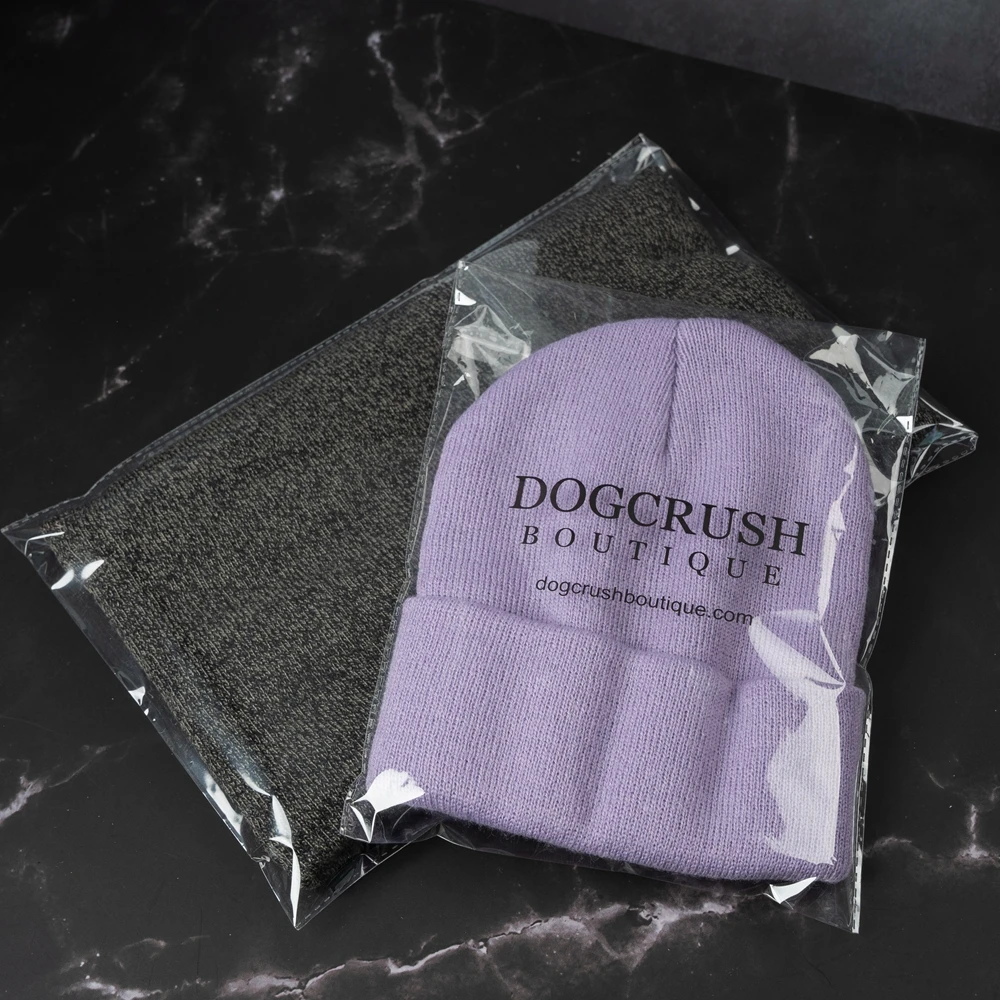 Custom Printed Clear Resealable Opp Poly Clear Cellophane Food Gift Bags Transparent Packaging Plastic Packaging for Clothing PE