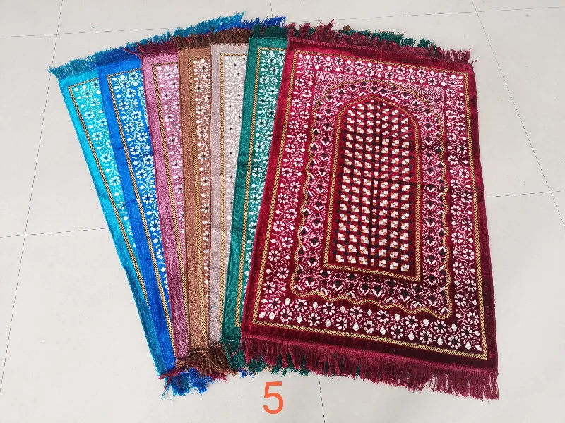 Muslim prayer mats wholesale and roll out mosque prayer embossed mat prayer rugs