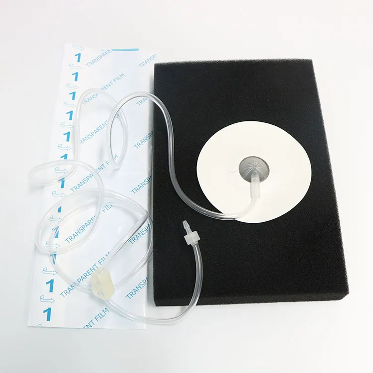 BLUENJOY Transparent Film Dressing +Foam+Capula with Plastic tube Disposable NPWT Dressing Kits for Wound Care