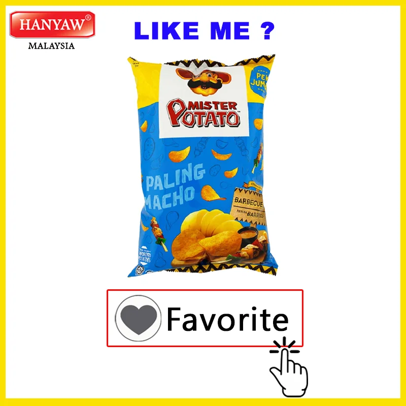 [Malaysia] Fast Shipping + Halal Certified Mister Potato BBQ Chips ( 3 Bag x 12 Pack x 75g / Ctn)