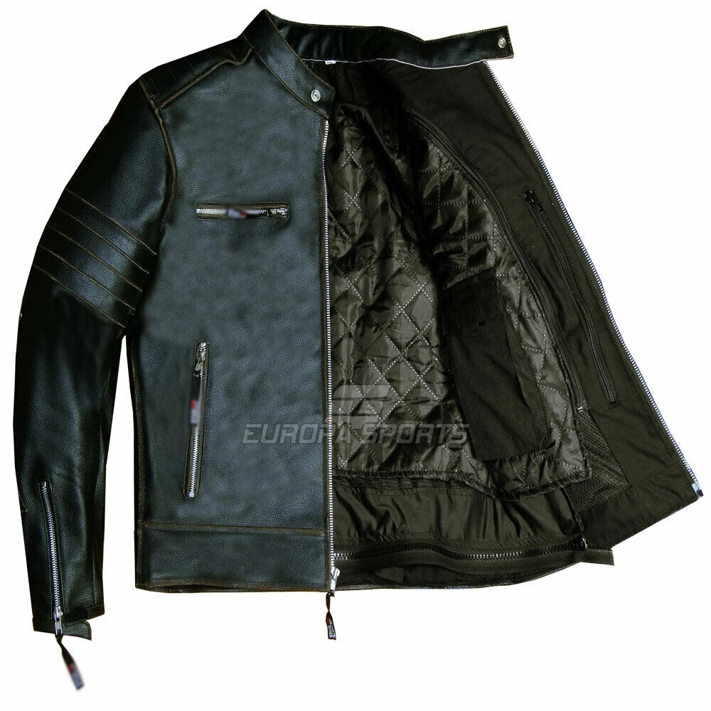 
Customized Brand Leather Versatile Motorcycle Biker Motorbike Racing Jacket Ventilated Leather Cruiser Biker Jacket 