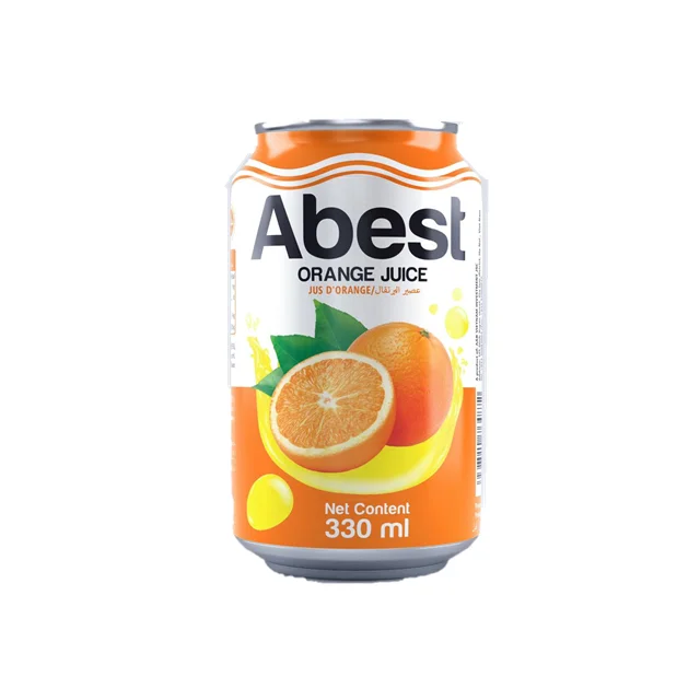 High Quality Beverage 330ml Orange Fresh Drink soft Flavor wholesalers Abest natural fruit juice drink