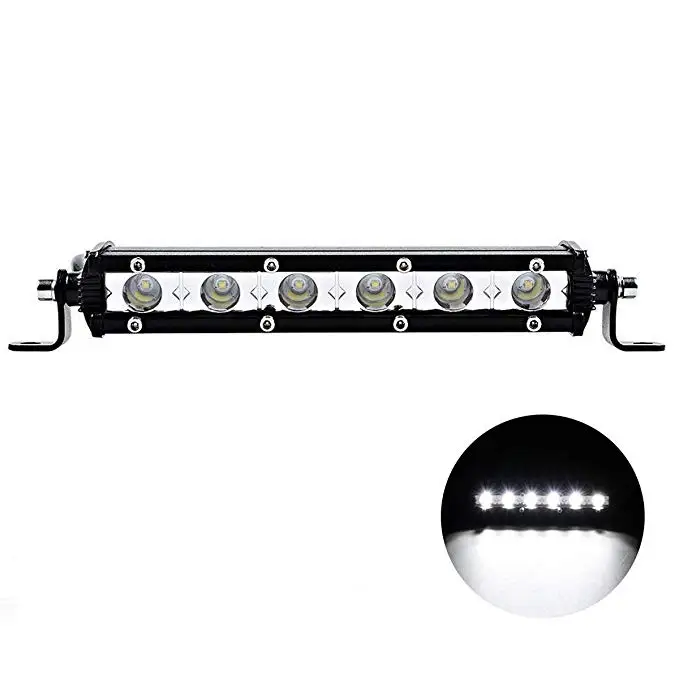 
 Супер яркий 18 Вт однорядные 7 дюймов Offraod фара дальнего света, светодиодные панели водонепроницаемый 12V24V для грузовых автомобилей, светодиодный свет бар  