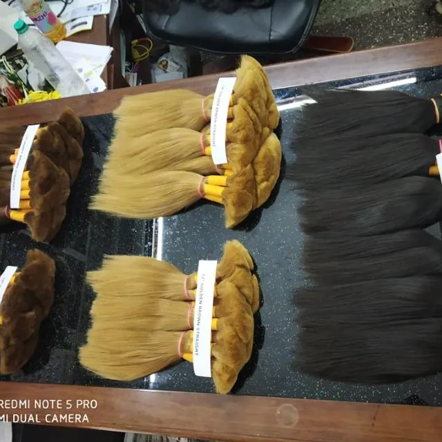 Natural Virgin Straight Bulk Human Hair Braiding Extensions