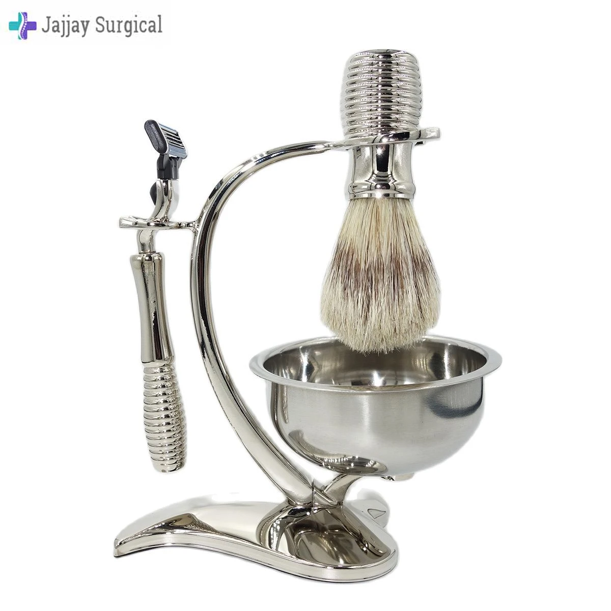 Wholesale Nylon Hair Brush Stainless Steel Shaving Bowl And Brush