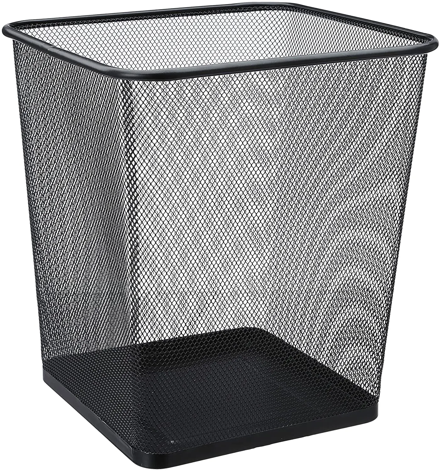 Wholesale Prices Black Powder Coated Trash Waste Bin Iron Net Dustbin For Office and Hotel Usable Dustbin Customized Size
