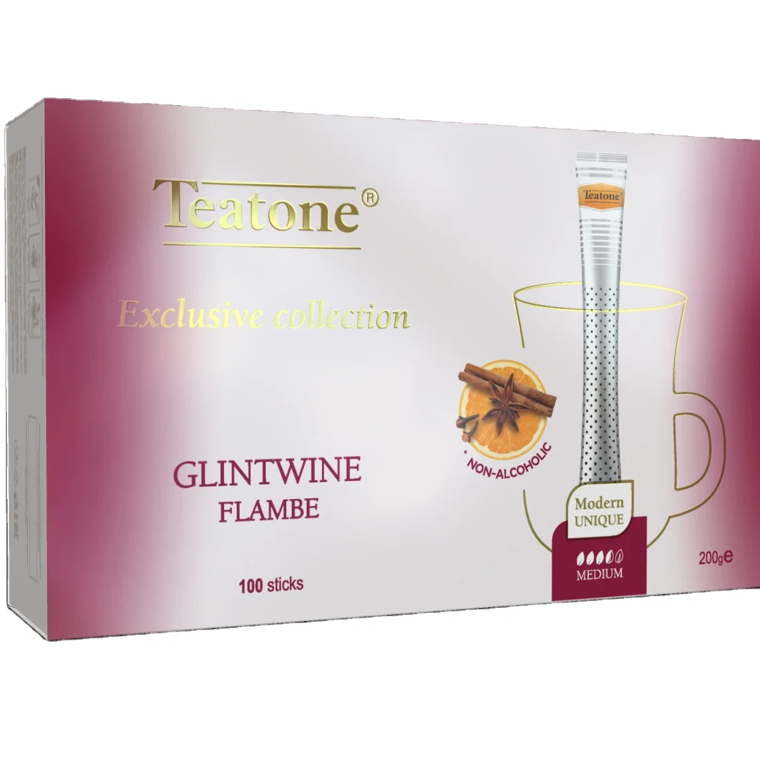 Glintwine Flambe in stick TEATONE 5 boxes of 100 sticks in individual package * 2g High quality