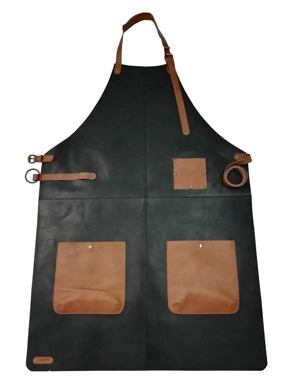Custom Logo Waterproof Hair Dresser Gardening Suede Leather Tool Apron Genuine Leather Carpenter Apron Grilling Apron