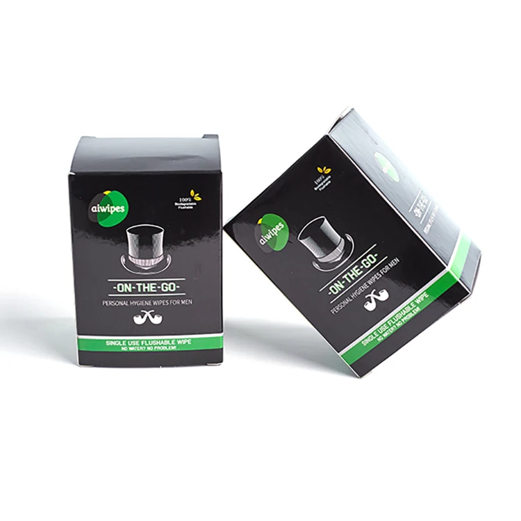 Single Use Flushable Travel Pack Portable Hygiene Care Wet Wipes For Men