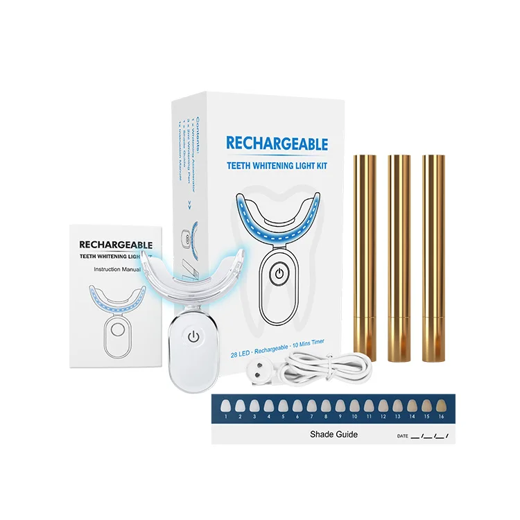 Комплект для отбеливания зубов mysmile, непероксидный гель для отбеливания зубов, домашний комплект с 28 светодиодами, сертификат Ce, oem