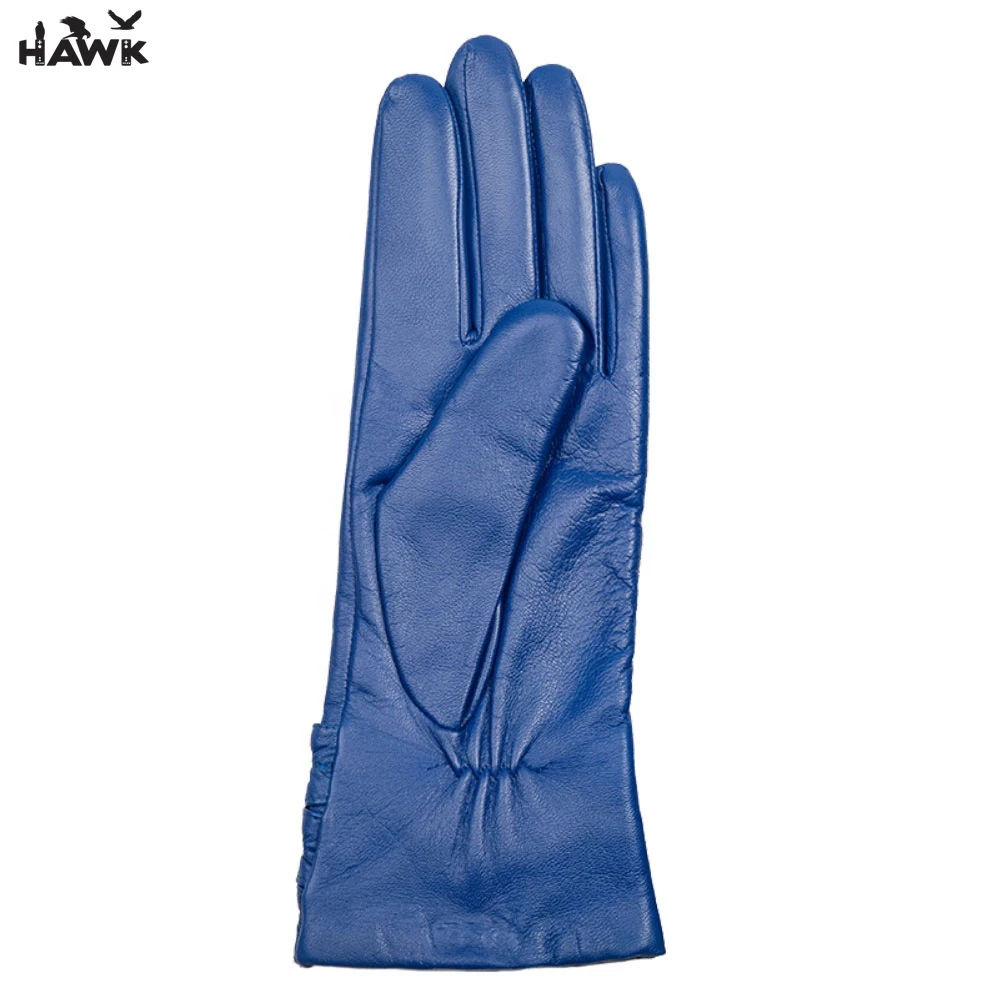 Spring 2021 New Fashion Ladies Gloves Fingers PU Semi Rib Leather   Warm Daily And Riding Gloves Wholesale Gloves