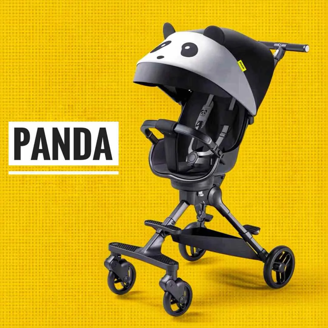 Playkids Hot Sale  Panda  Design High-end  Baby stroller Easy Folding Travestroller  Pram