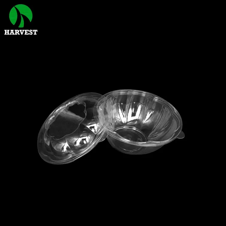 Round RPET PET Plastic Disposable Recyclable Clear Food Container