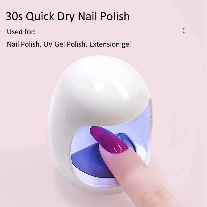Wholesale LED Nail Lamp 3w Mini Egg Sun Nail Lamp Portable Rechargeable 30s Quick Drying UV Lamp Nail Dryer