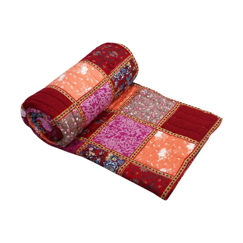 Индийские современные летние стеганые покрывала kantha ручной работы в стиле пэчворк
