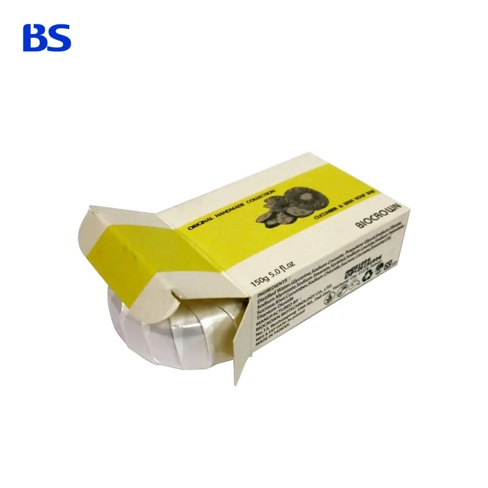 Custom Soap Packaging Box Hot Stamping Paper Packaging for soap Eco-friendly Biodegradable Kraft Paper Packaging box