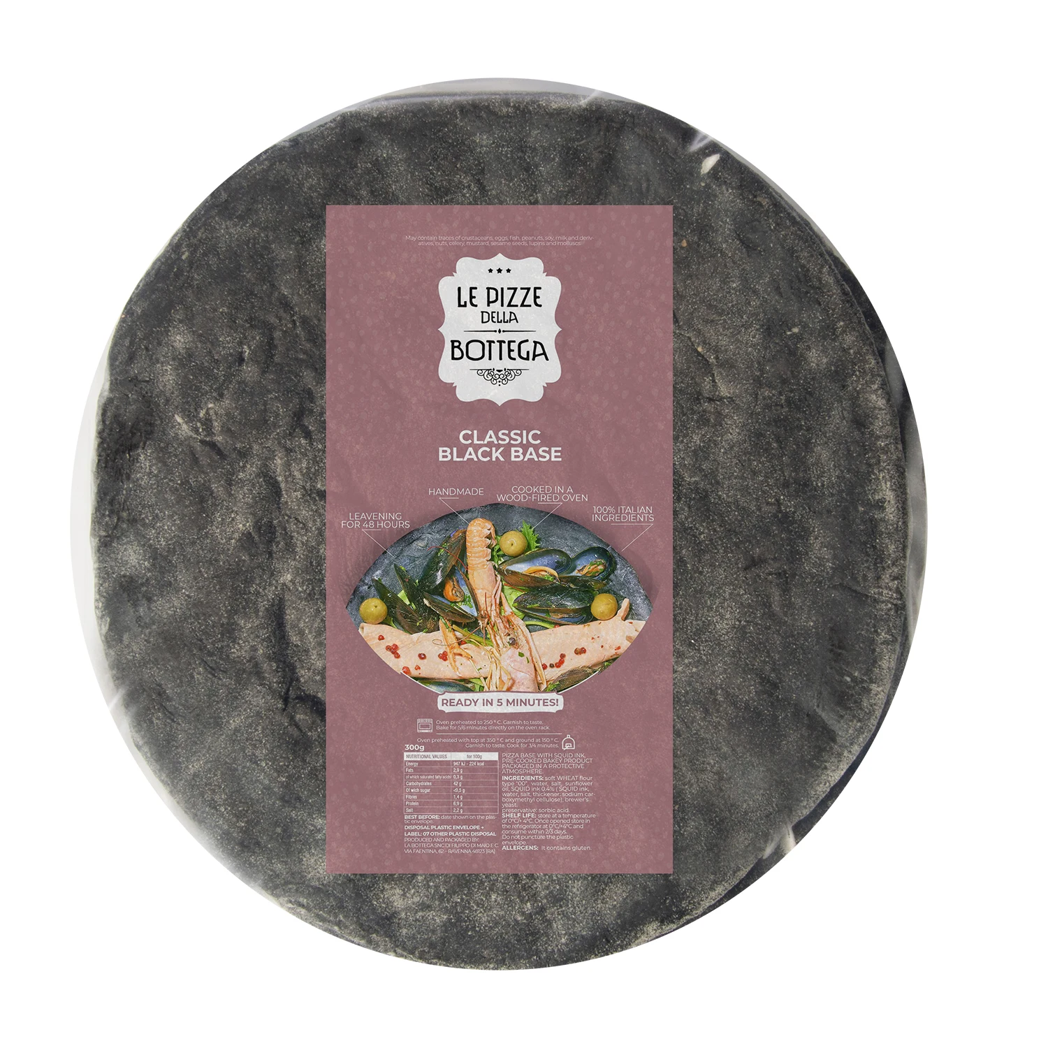 Top Quality precooked black pizza base ready to ship