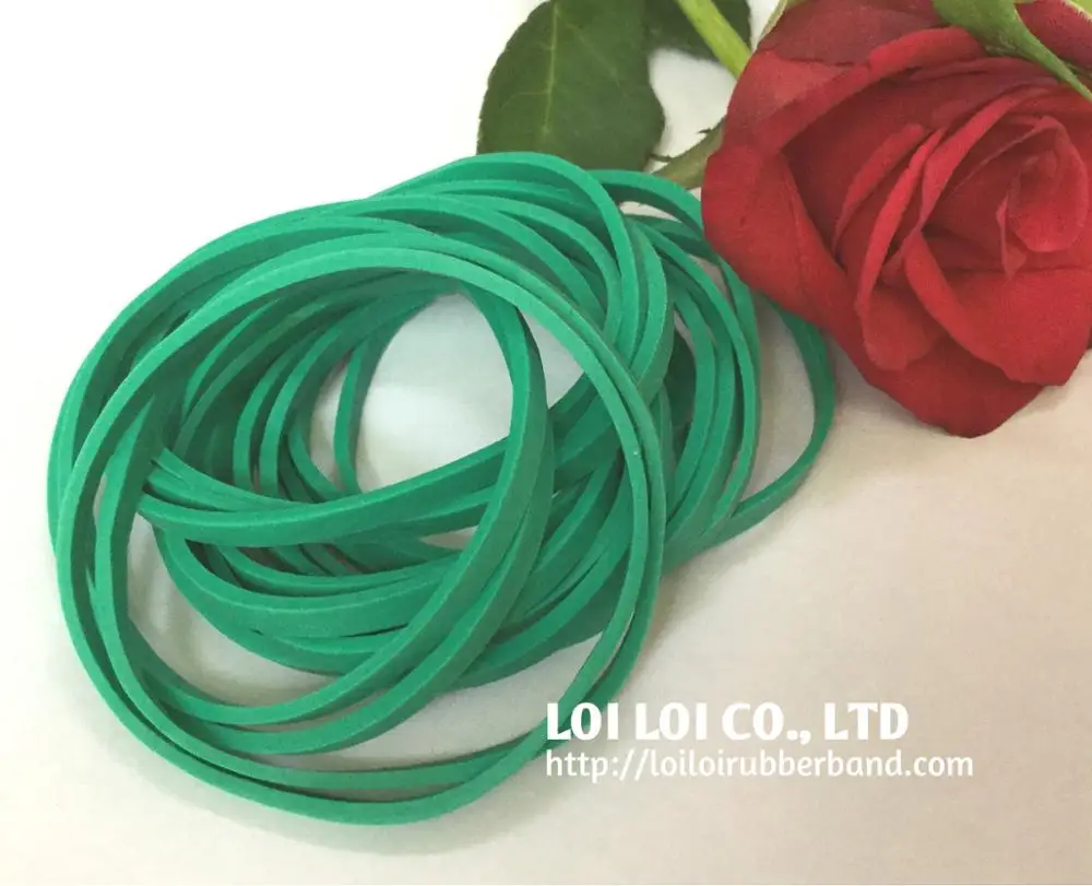Quality Environmental Protection Natural Green rubber band made from 100% Vietnam Natural rubber high quality