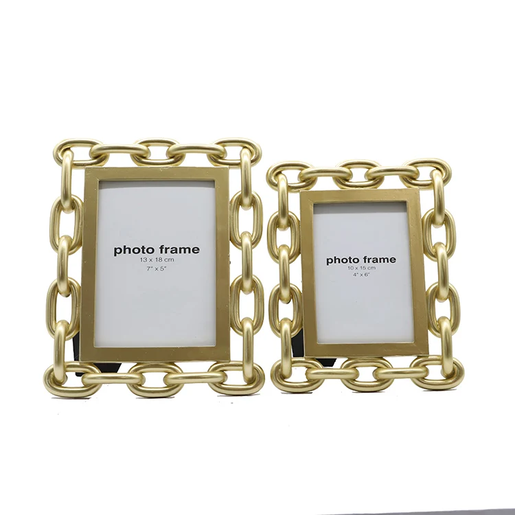 Resin Photo Baby Europe Style Gold Cactus Baroque Wedding Oval Picture Frame