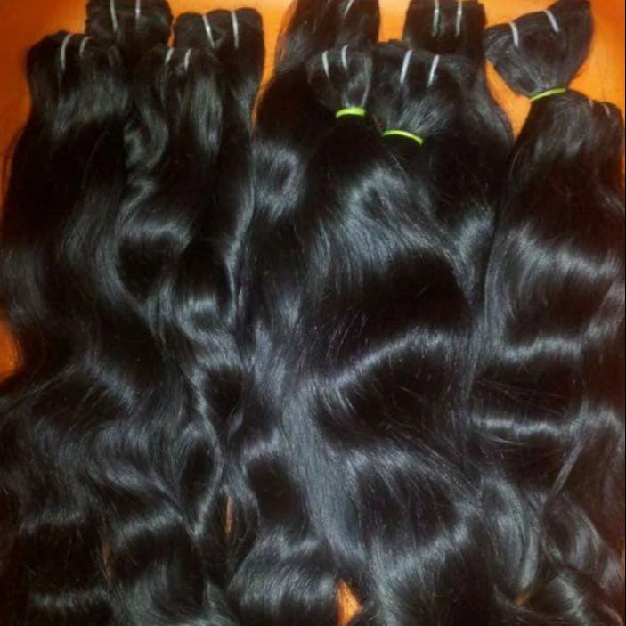 100% Human New Trend 12A100% Human Hair Extensions Strong Full Thick Ends Hand Tied Machine bundles
