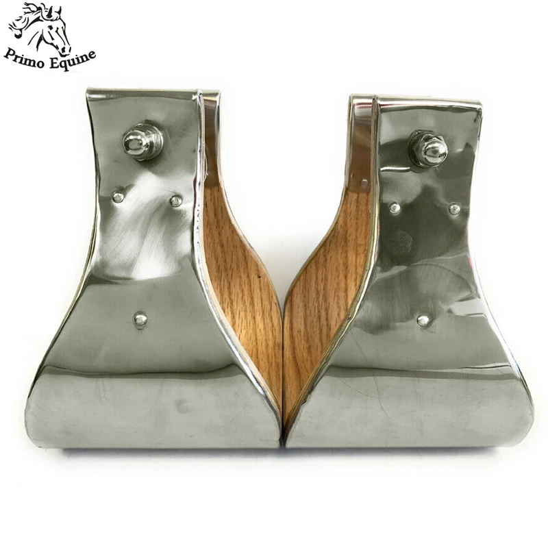 Stirrups 4 Wide Stainless Steel Metal Hand Bound Best Quality Safety Horse Riding Stirrups