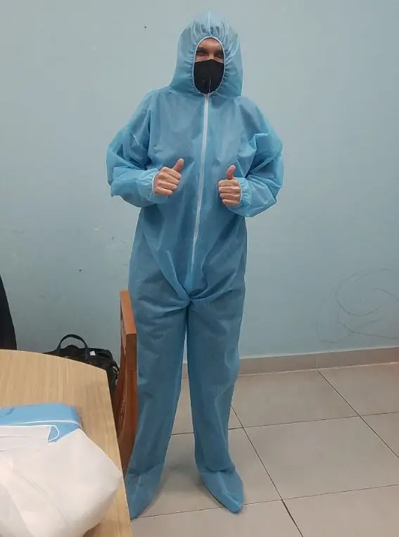 Standard breathable Non-Woven Disposable Coverall 40 GSM, Made in Vietnam Product