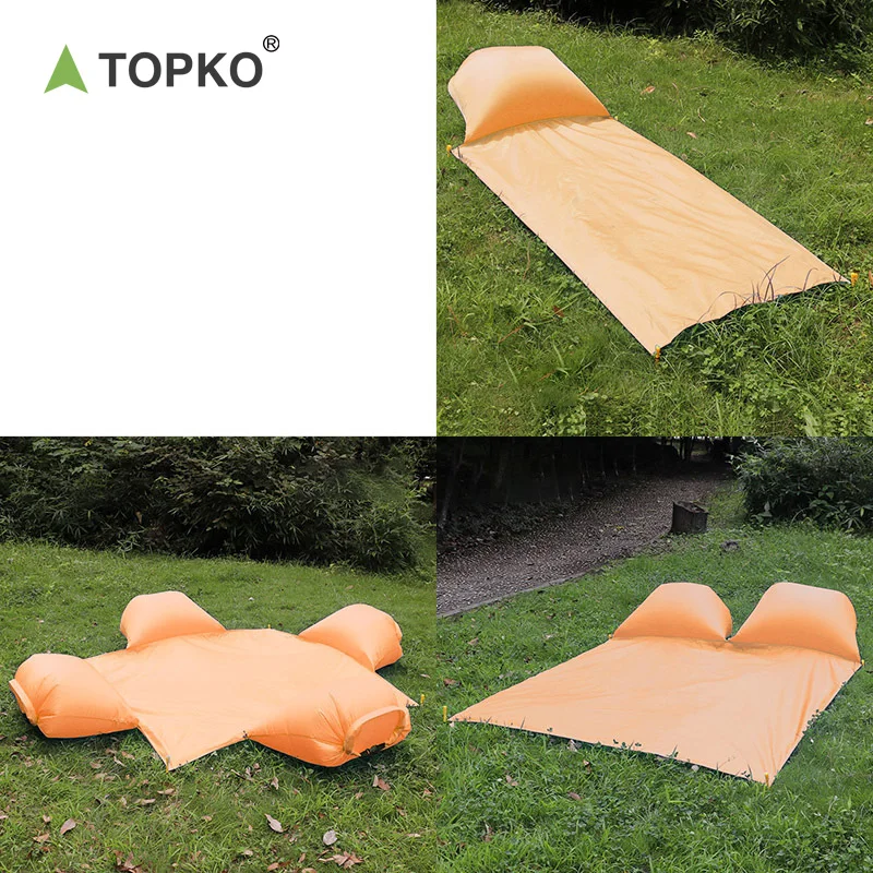 Topko Outdoor Camping Air Pad Pillow Inflatable Picnic Beach Mat for Outdoor Travel Sleeping Waterproof Inflatable Pillow
