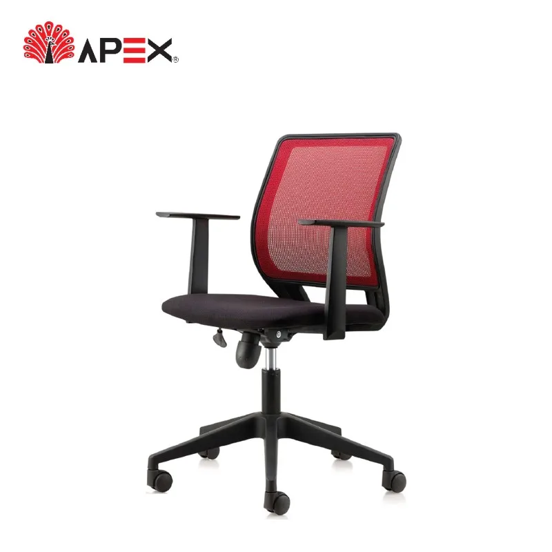 Apex Office Furniture Adjustable Arm Backrest Flexible Neco Mesh Mini Low Back Chair