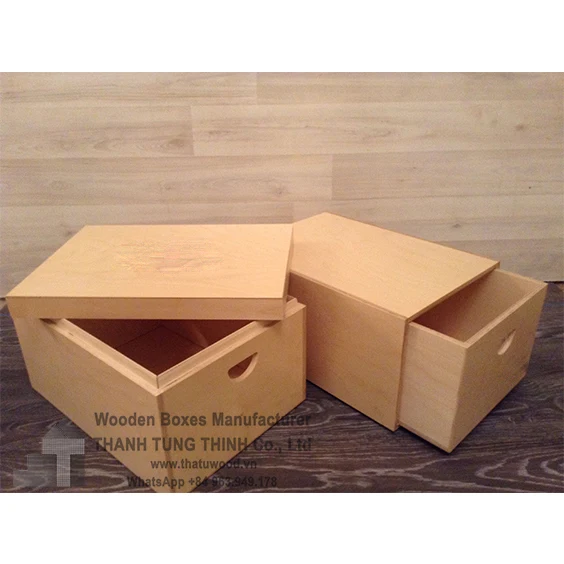 Экологичная деревянная коробка для обуви на заказ оптовой продажи WhatsApp + 84 963949178