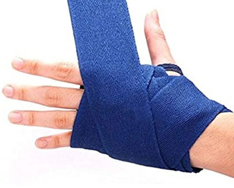 Boxing Cotton Hand Wraps Hand Protections Custom Logo Printing Elasticated Cotton Quick Boxing Hand Wraps with customized logos