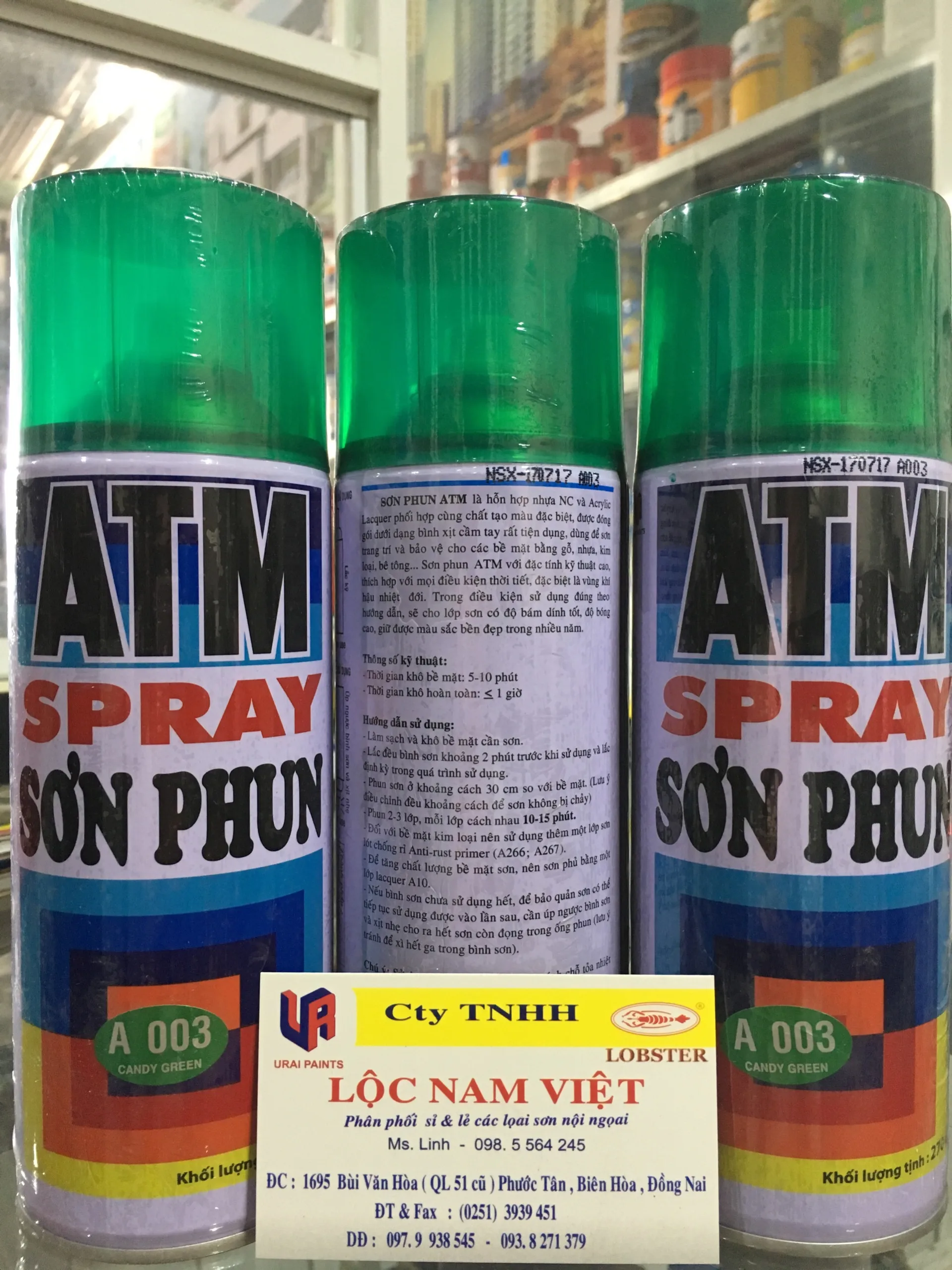 
Viet Nam manufacturer Aerosol Acrylic 400 ML Multi Color ATM spray paint for motorcycle 