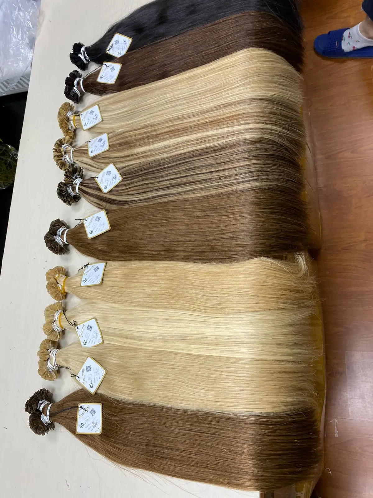 6-32 inches flat tip straight piano color Vietnamese Human Hair Extensions Wholesale Factory price
