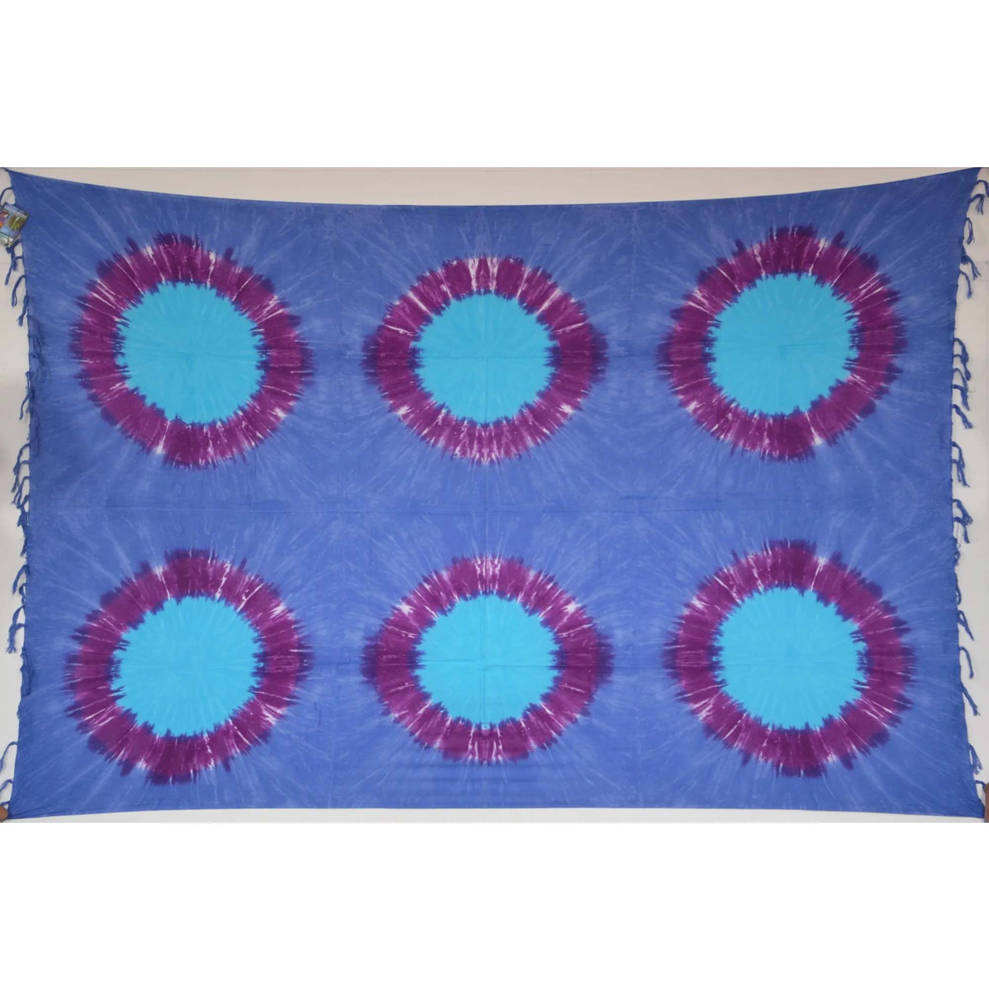 Hawaiian Sarong Pareo Tie Dye 100% Rayon Wholesale Custom Bali Manufacturer Beachwear Cover Up TD004-001R2