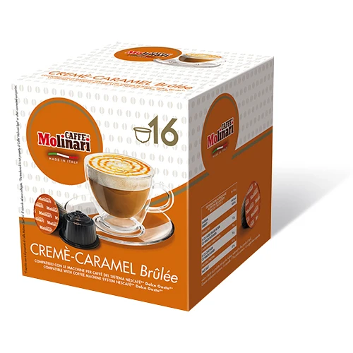 Dolcegusto compatible capsules caramel flavor beverage