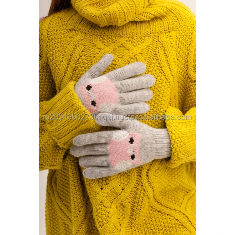 Высококачественные вязаные перчатки для женщин на осень/зиму Ручная работа в традиционном стиле оптовые цены пуховые Вязаные изделия
