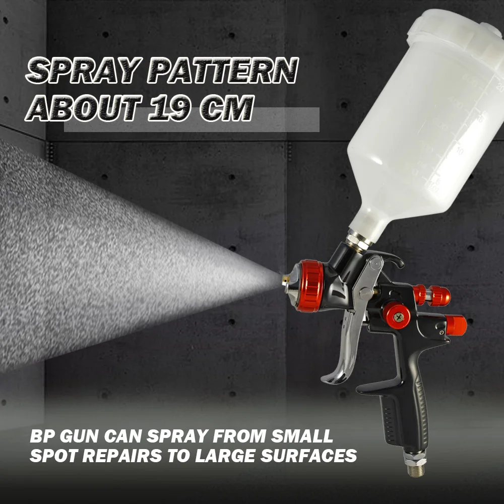 Professional Painting 1.3mm Spray Gun Gravity Feed BP Paint  Taiwan Pneumatic Tools LEMATEC 600 ml Automotive