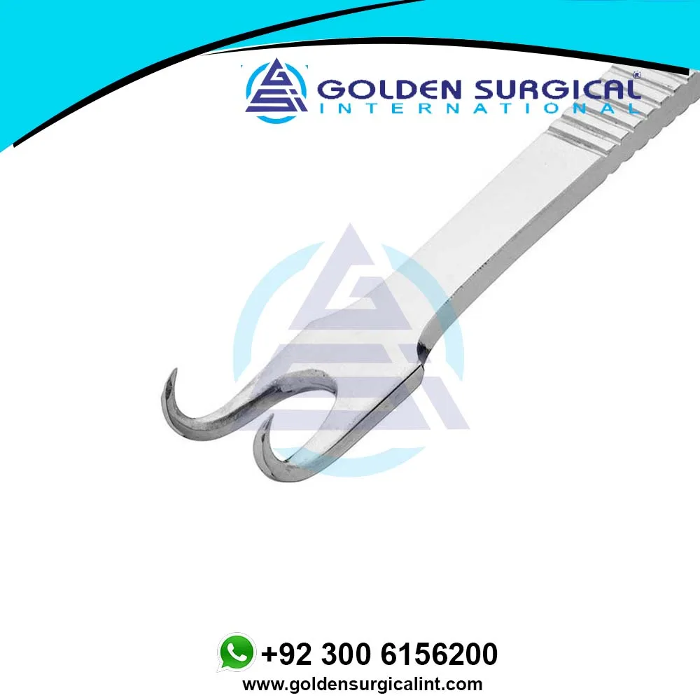 Double Nasal Hook Sharp 80mm Gubisch Kilner Medical Surgical Skin Hook Retractor Low Price Wholesale
