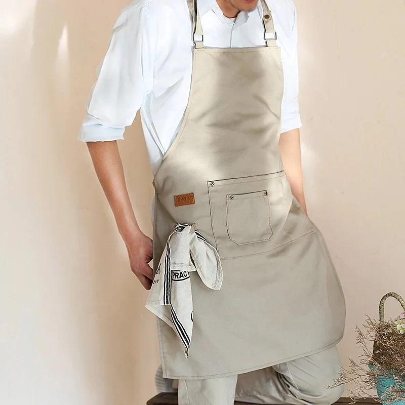 Hight Quality Restaurant Chef Aprons  Kitchen Bib Apron    Bar Promotional Aprons