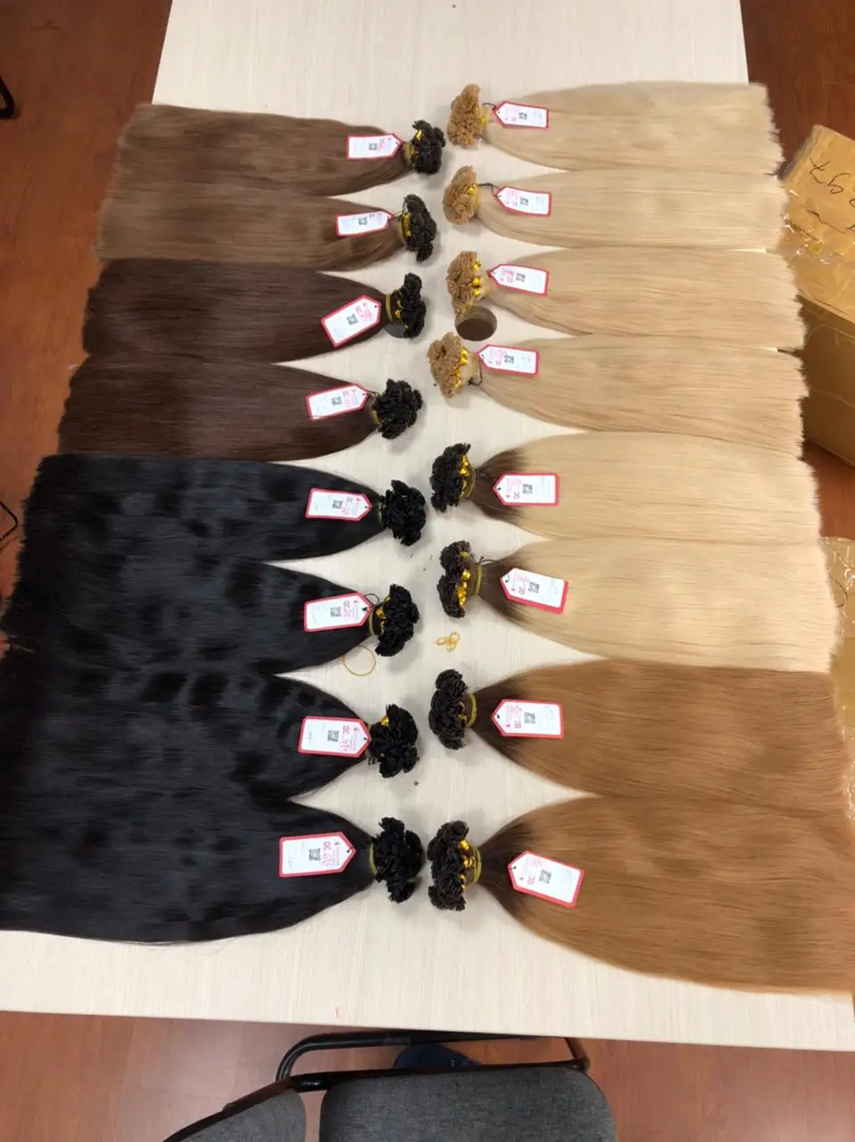 Vietnamese Human  Straight   Black  Colors  Falt Tip Hair Extension