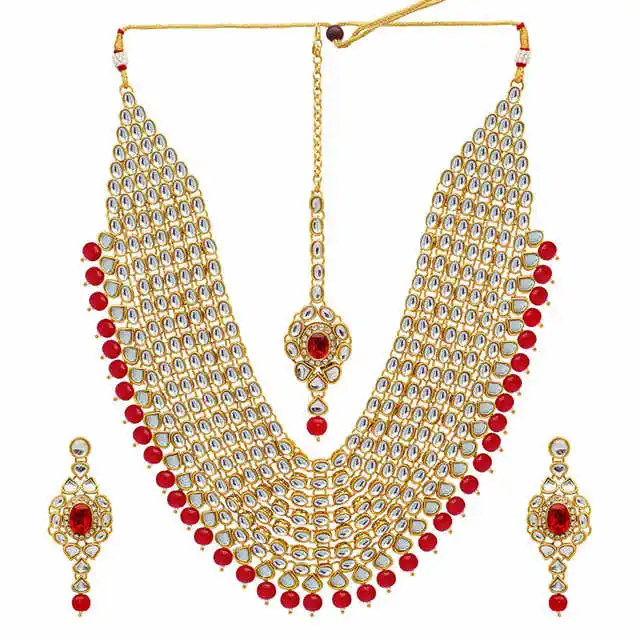 Bijoux Wedding Kundan Jewellery Indian Polki Jewelry Copper Bridal Wedding Sets