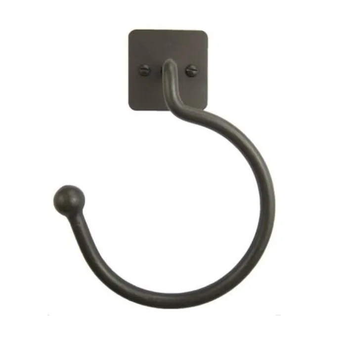 Metal Wire Wall Mounted Bathroom Towel Holder modern stylish elegant customized logo Wrought Iron Half Round Forged Towel Ring