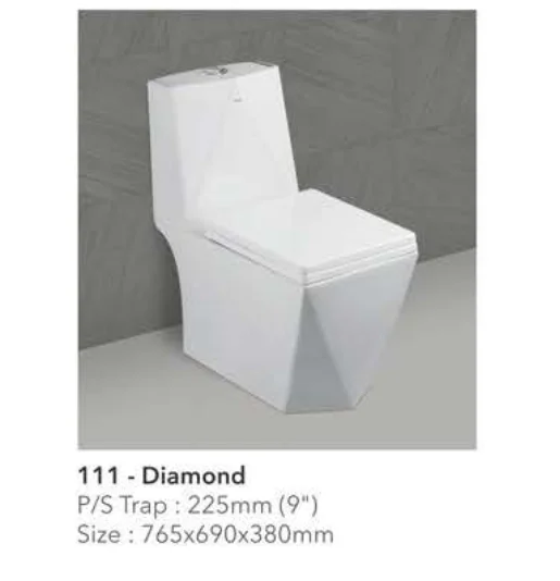 Sonata White Ceramic One Piece Toilet Water Closet