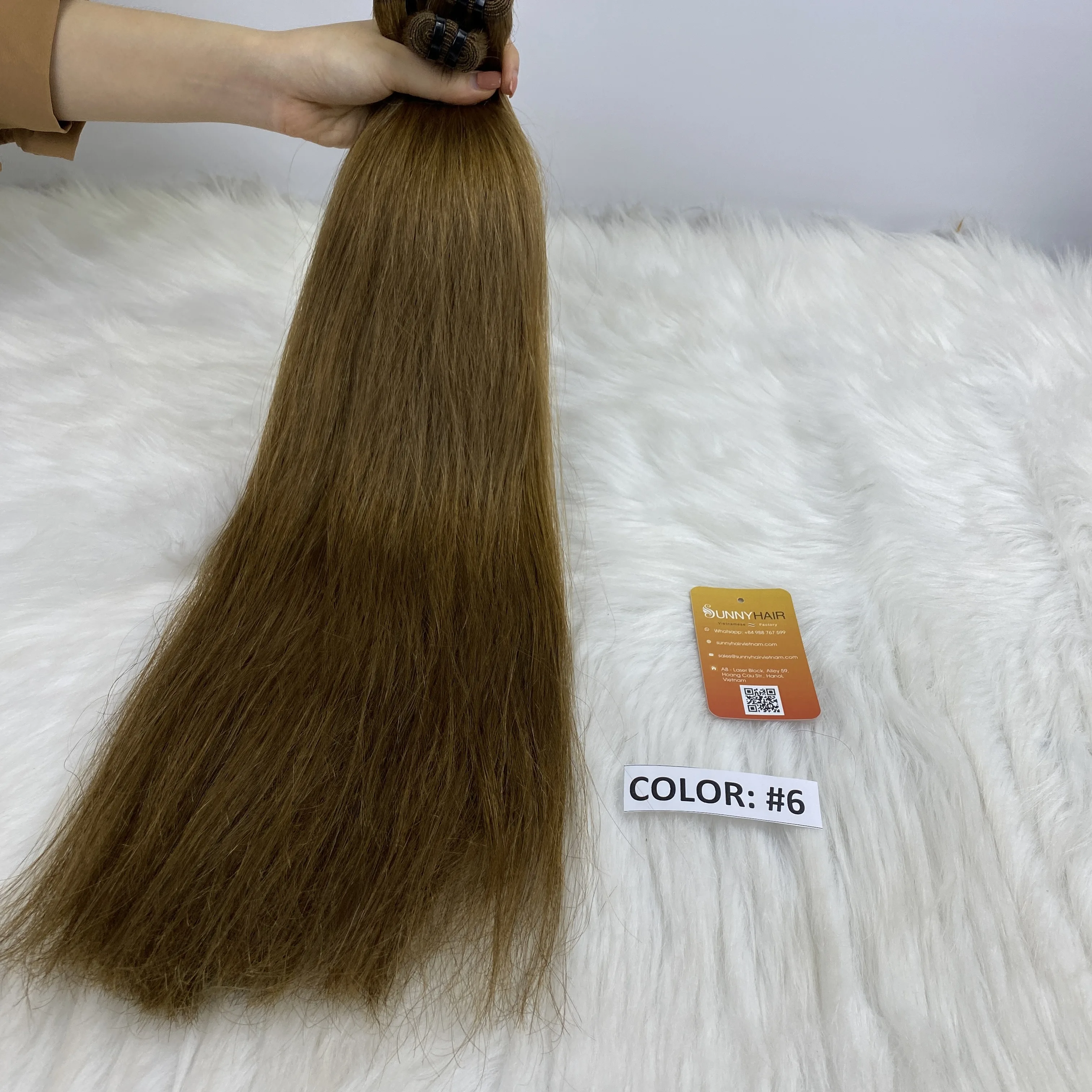 
Up to 12A , 28inches Wholesale Best Grade Cuticle Aligned chestnut color machine weft hairVendors Raw Virgin Brazilian hair 